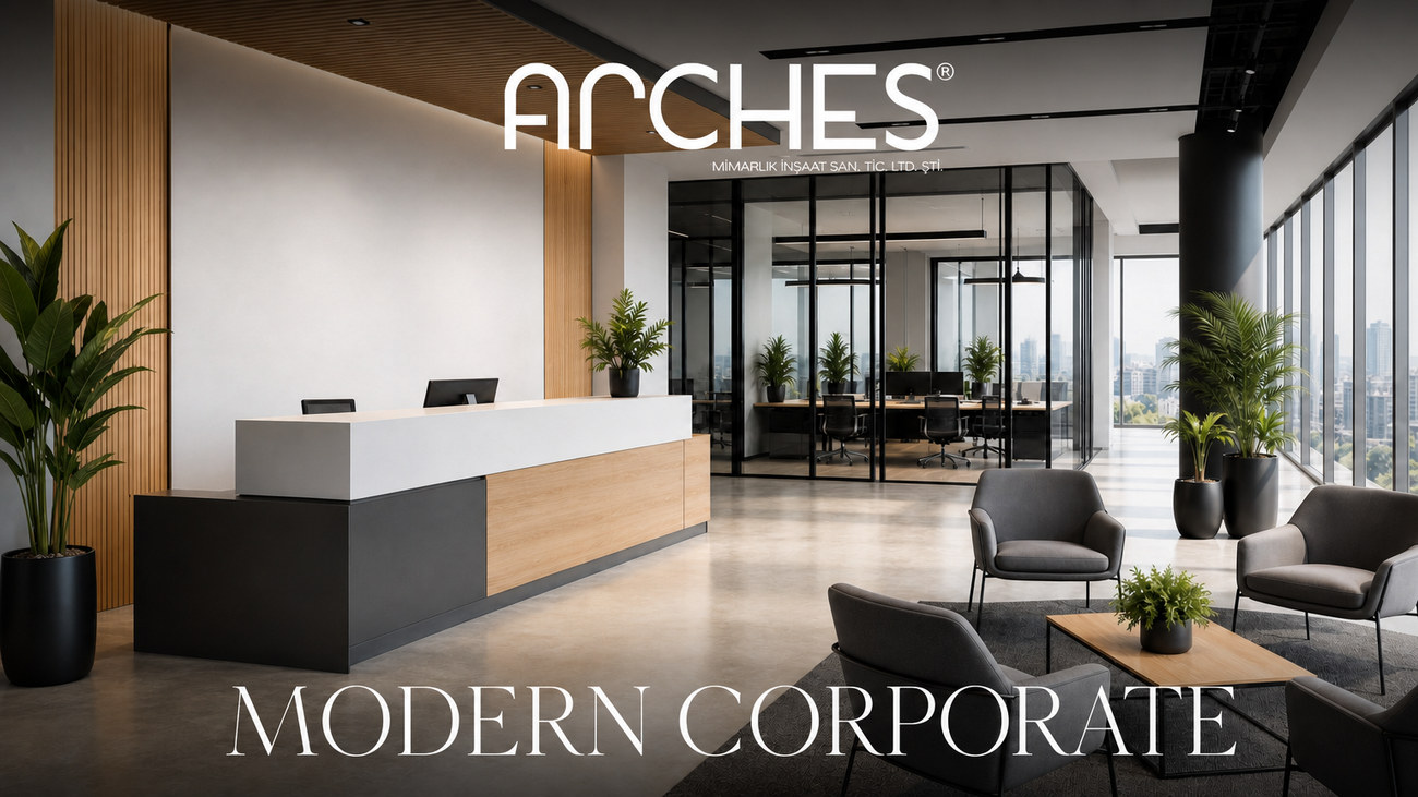 Meshy AI arches office reception banner web