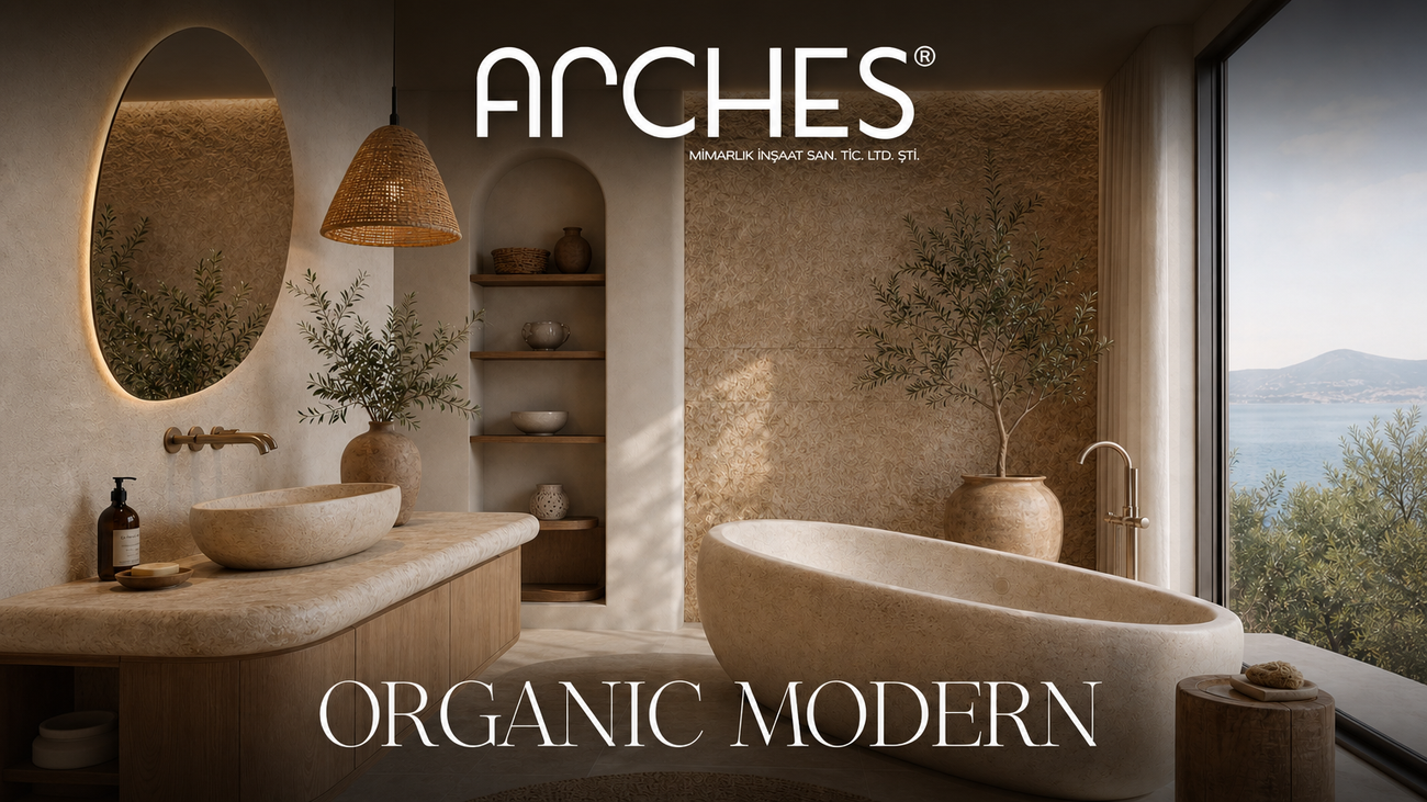 Meshy AI arches organic bathroom banner web